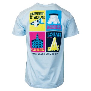 Utah State Aggies Color Block Unisex T-Shirt